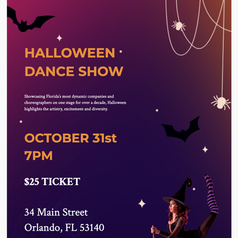 Halloween Dance Show Event